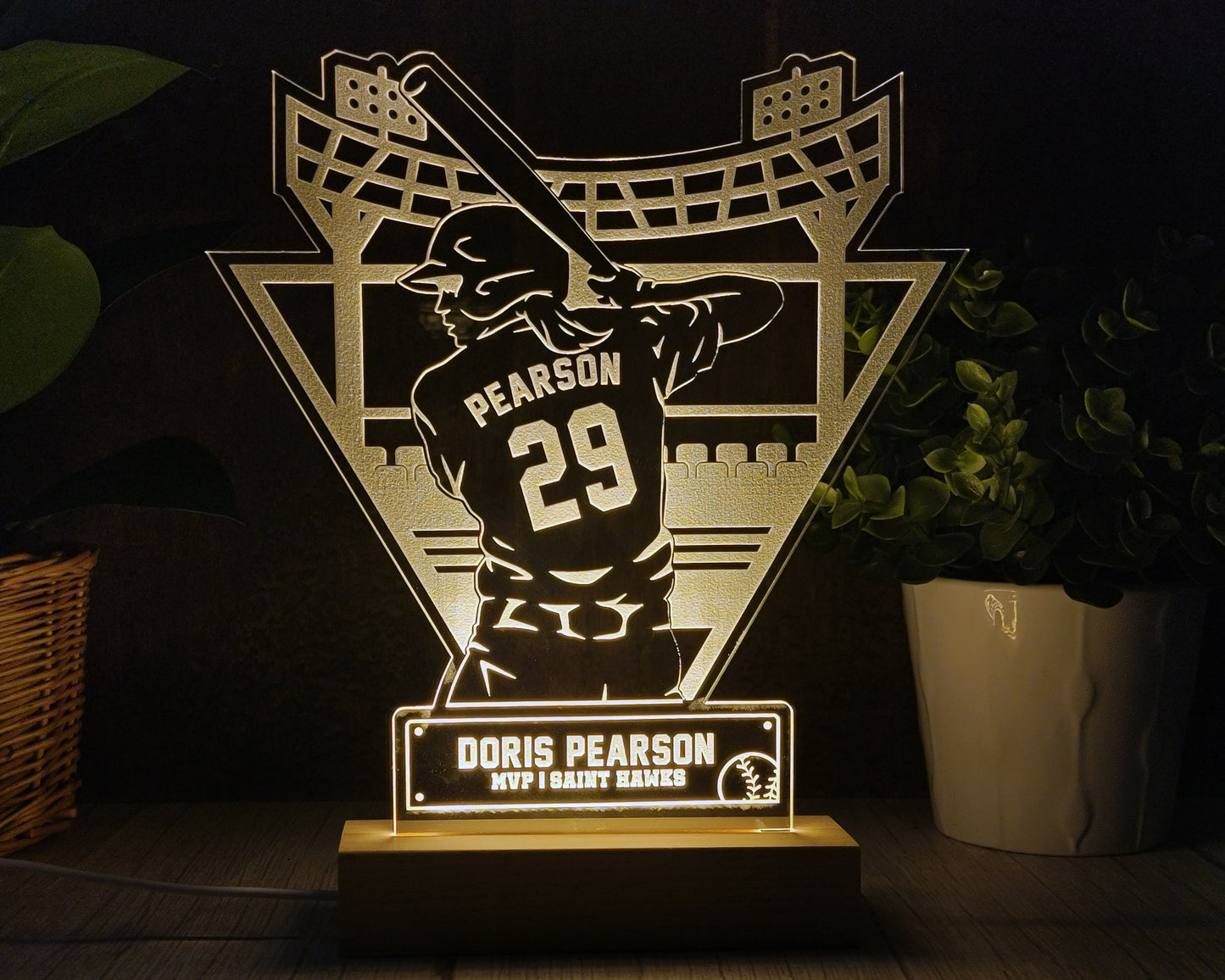 Baseball LED Stand-Up