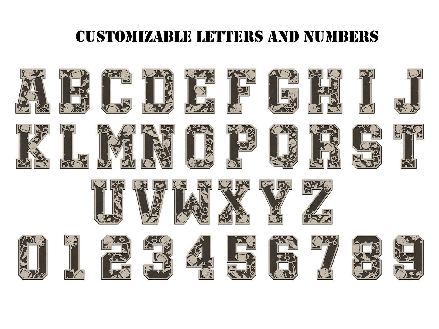 Football Numbers and Letters