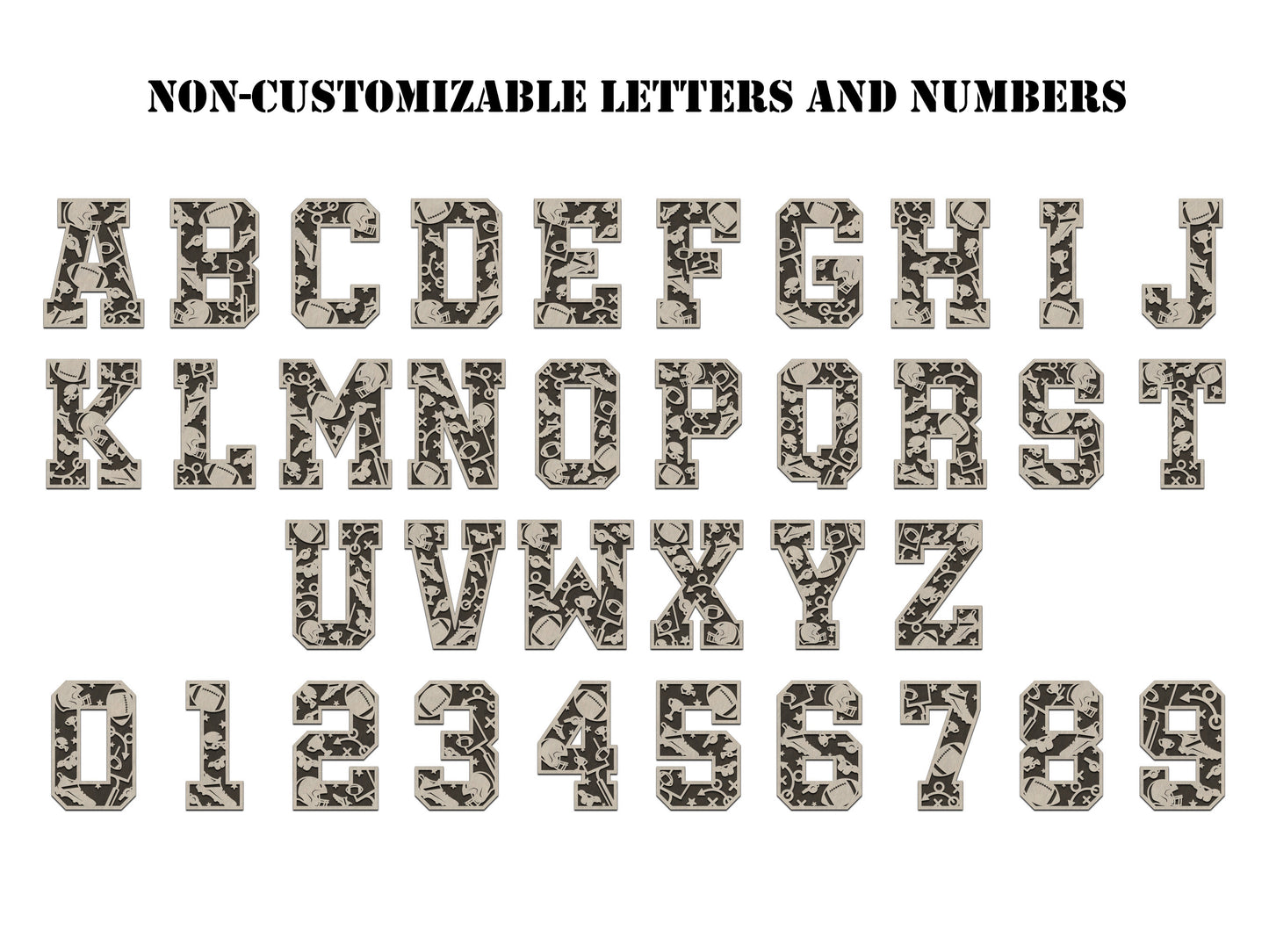 Football Numbers and Letters