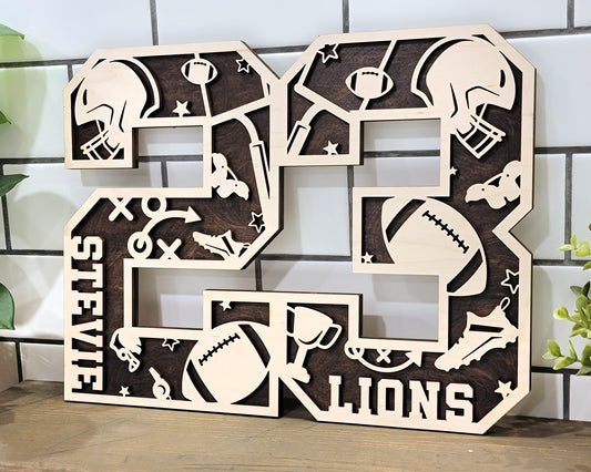 Football Numbers and Letters