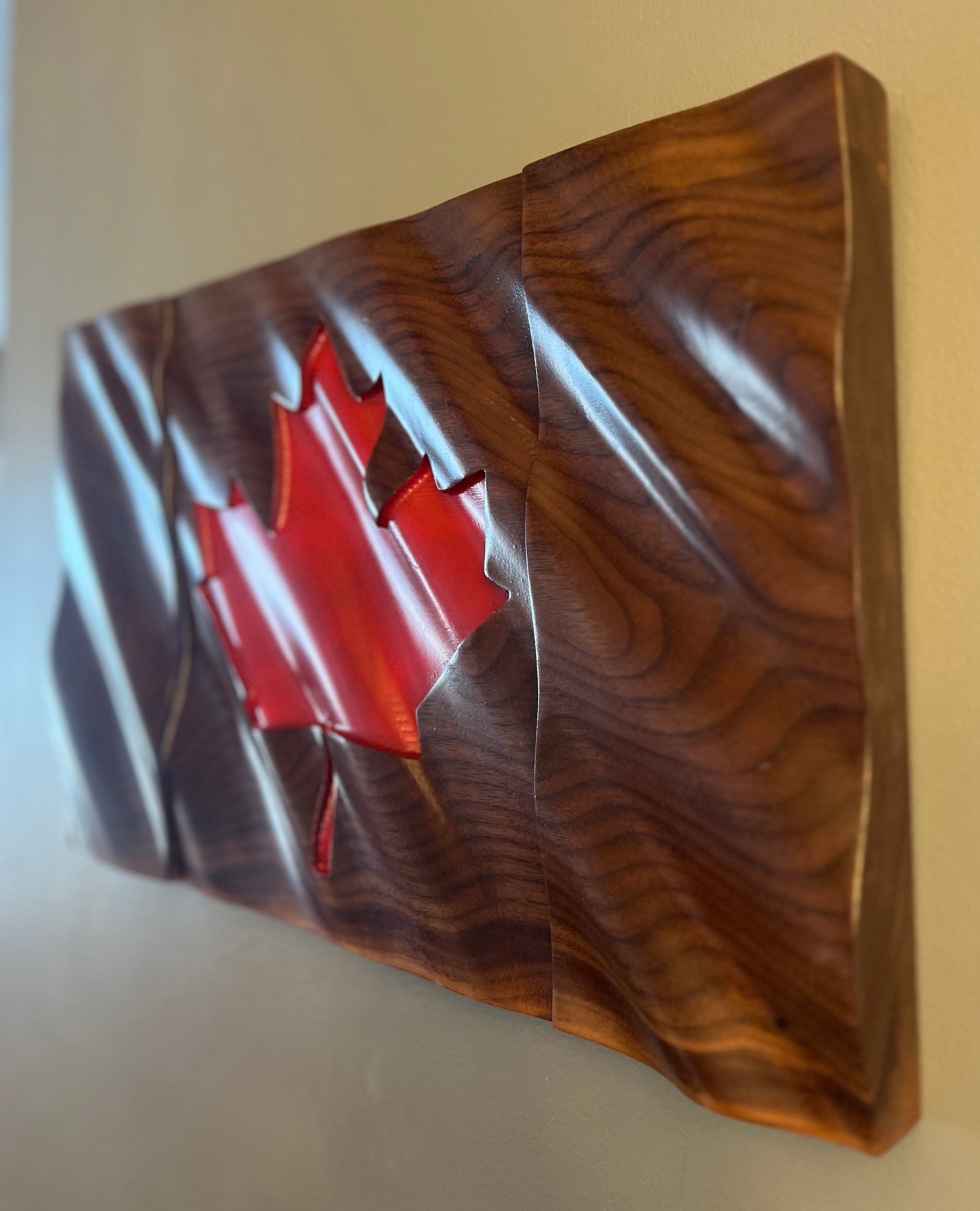 Walnut Maple Leaf Flag