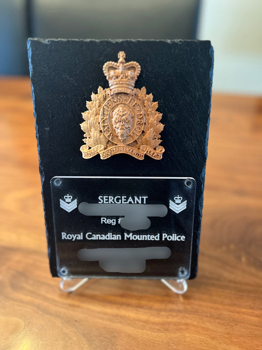 RCMP Slate Award Plaque