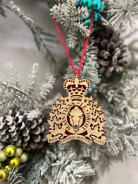 Laser RCMP Crest Ornament