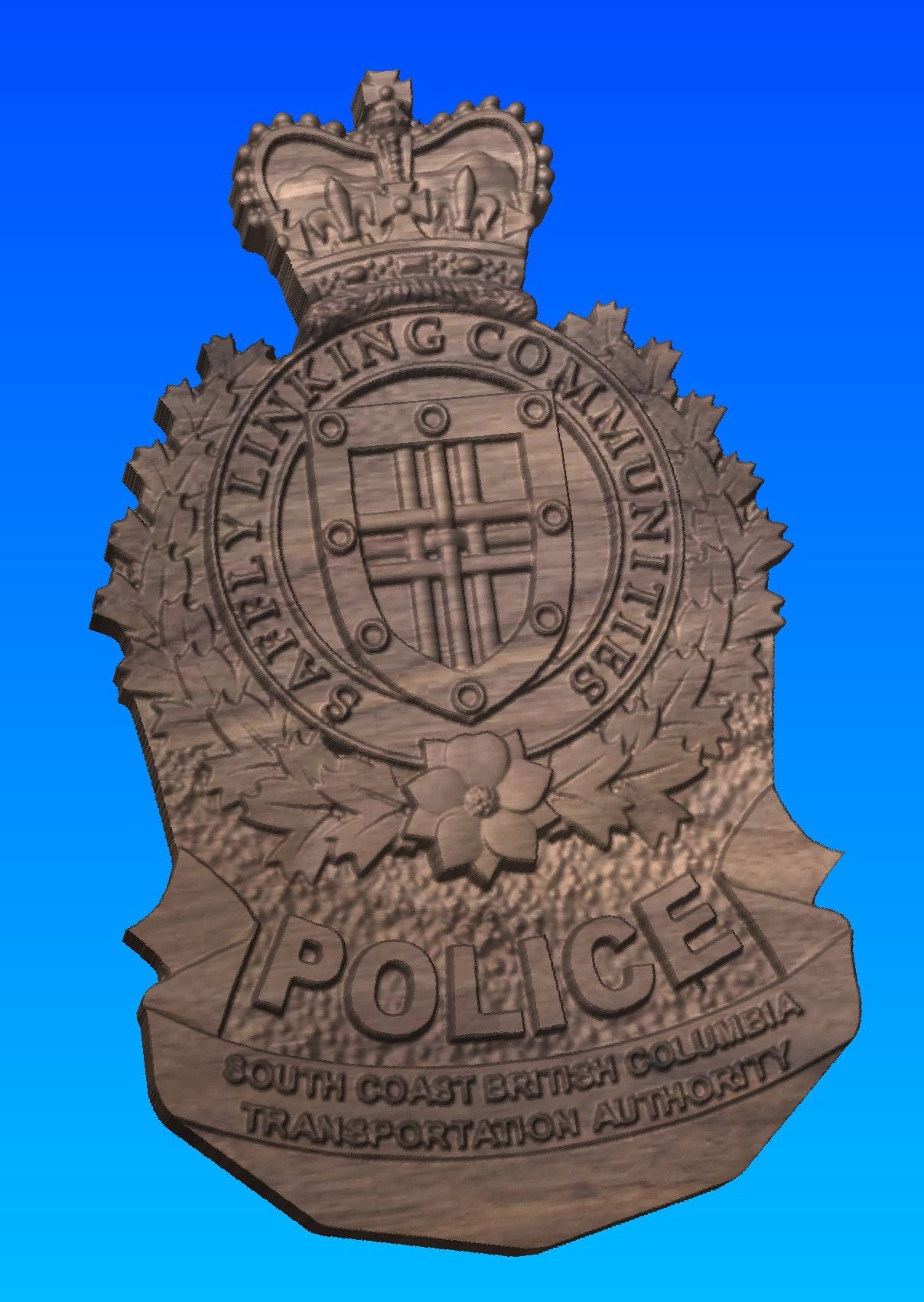 GVTAPS Police Wooden Badge