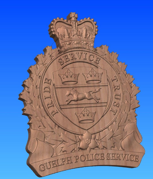 Guelph Police Wooden Badge