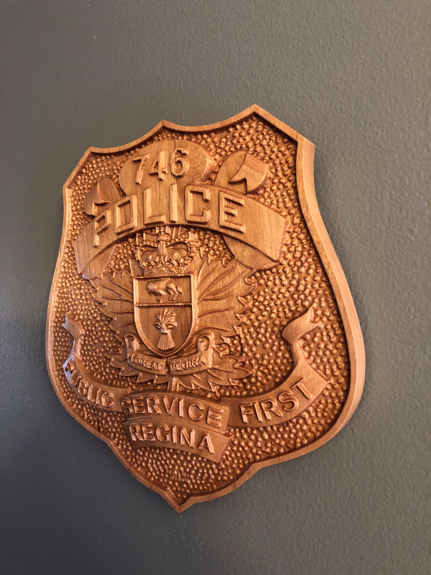 Regina Police Wooden Badge