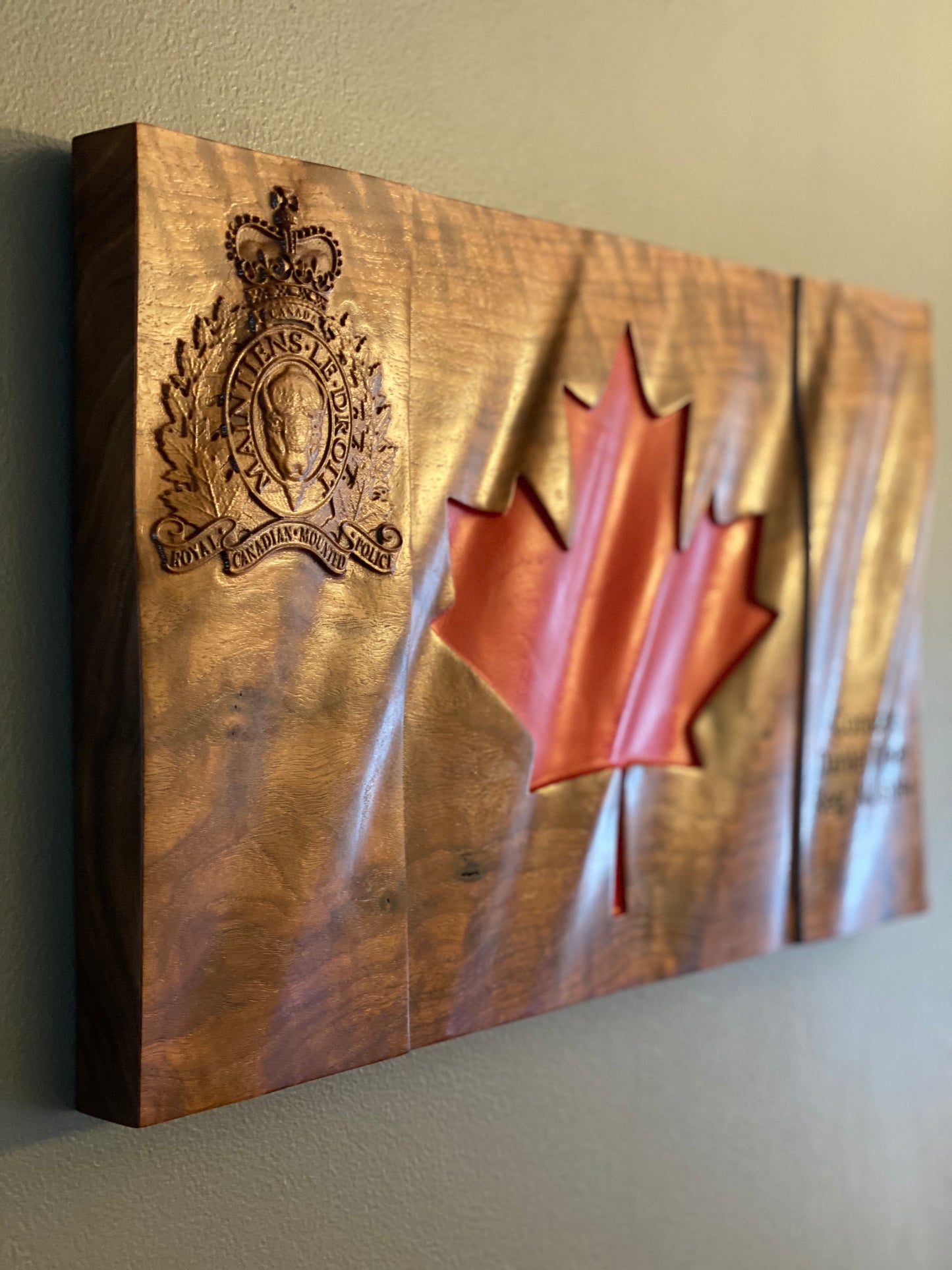 RCMP Canadian Flag Plaque