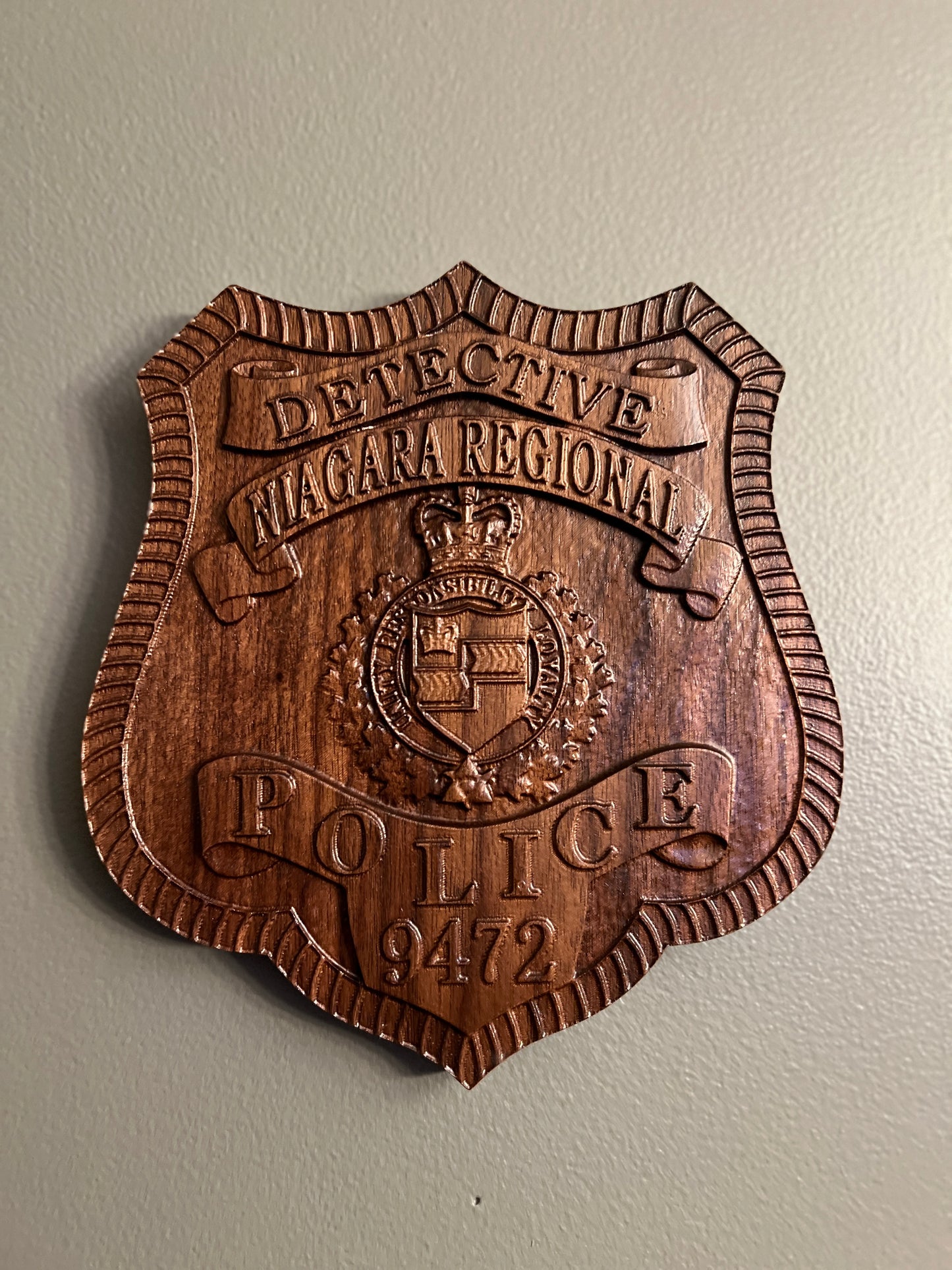 Niagara Regional Police Wooden Badge