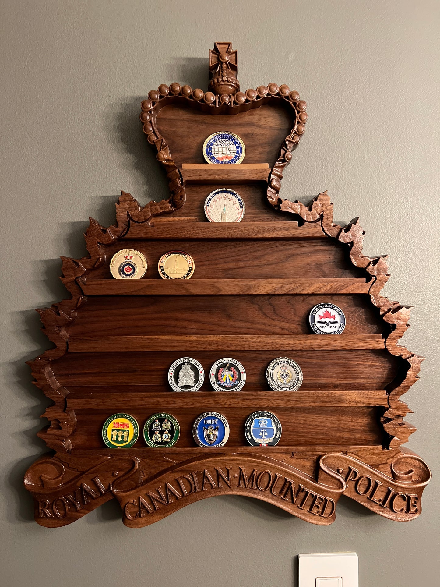 RCMP Challenge Coin Display Case
