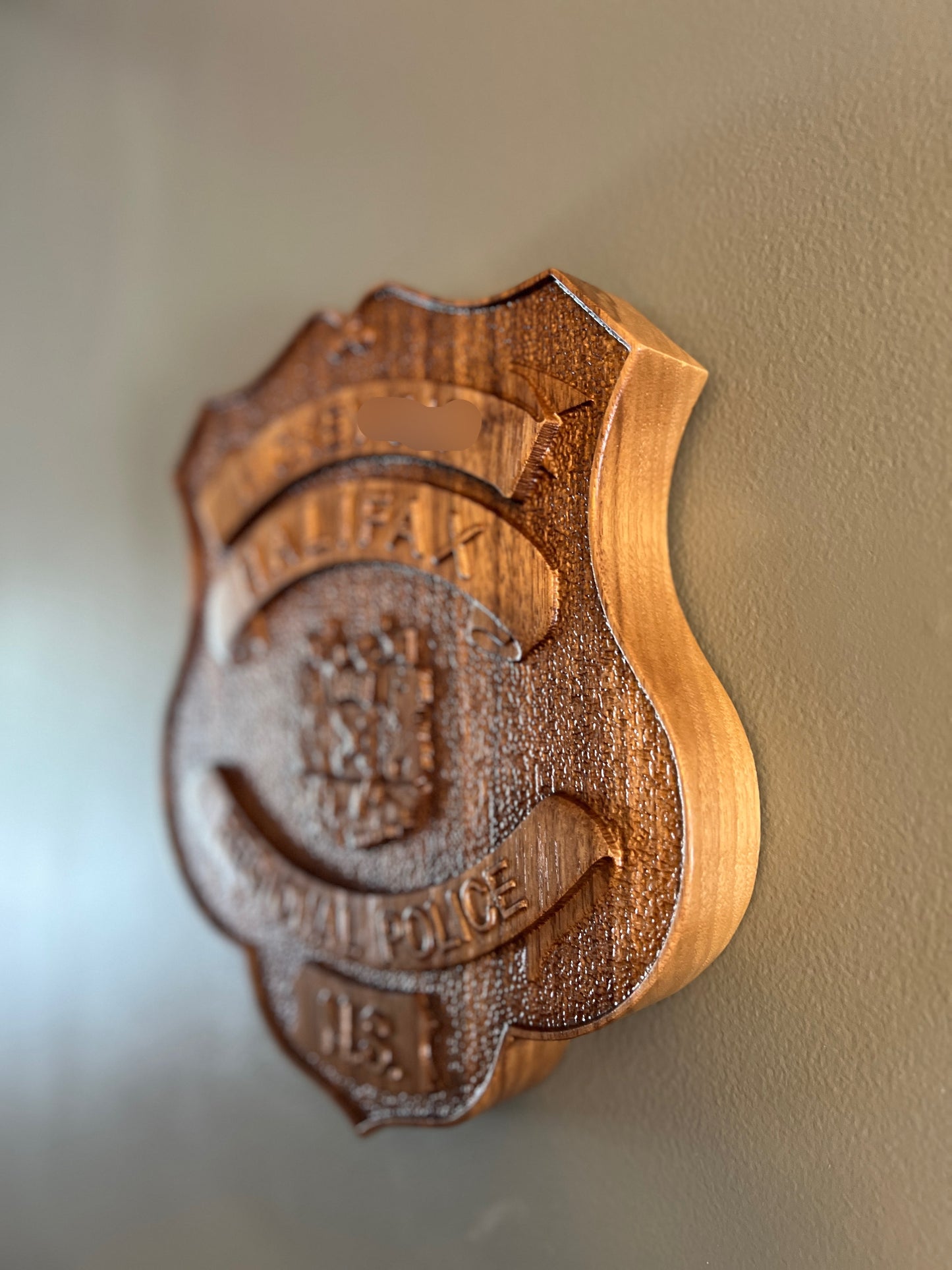 Halifax Regional Police Wooden Badge