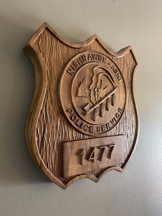 Nishnawbe-Aski Police Wooden Badge