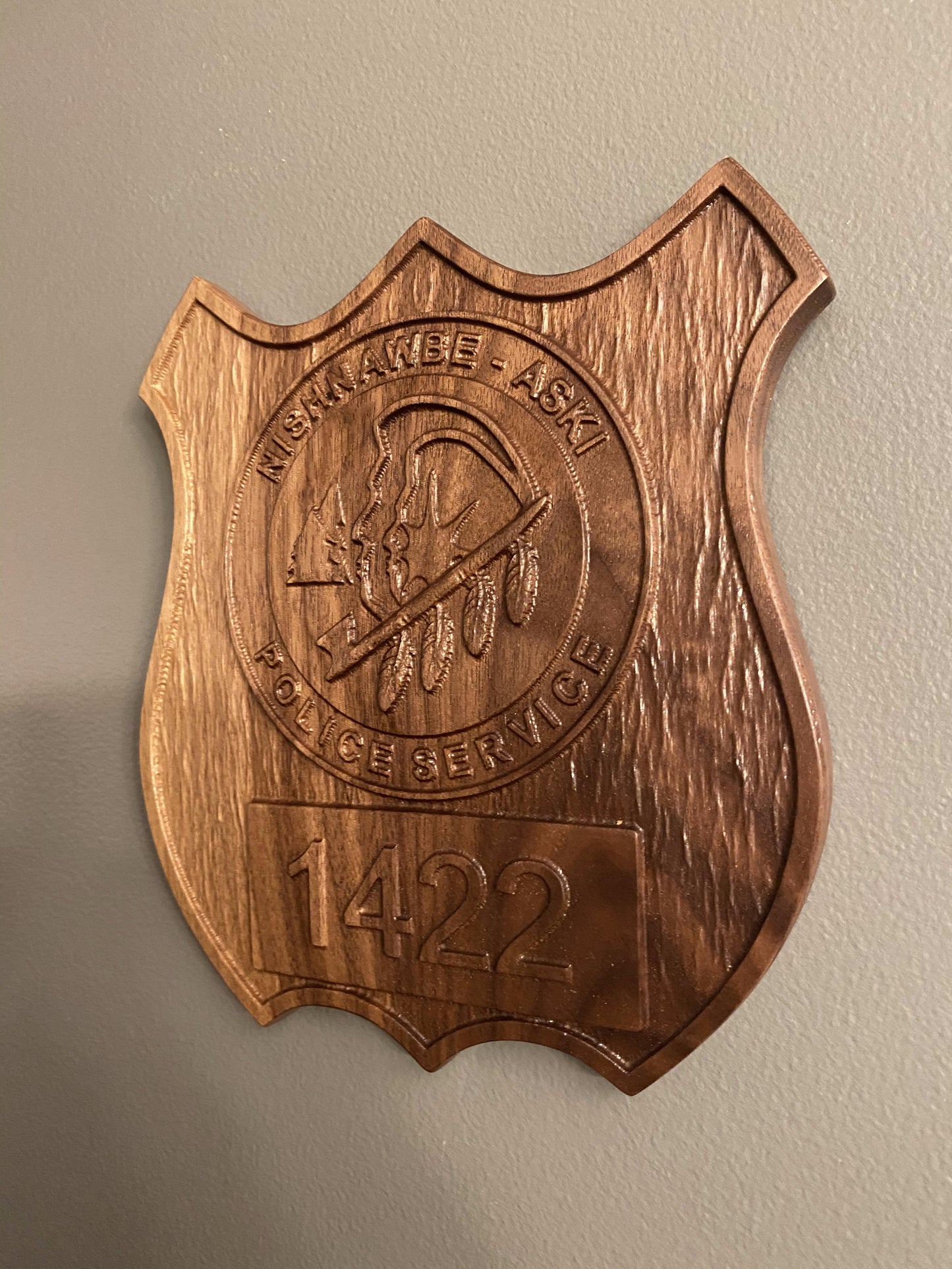 Nishnawbe-Aski Police Wooden Badge