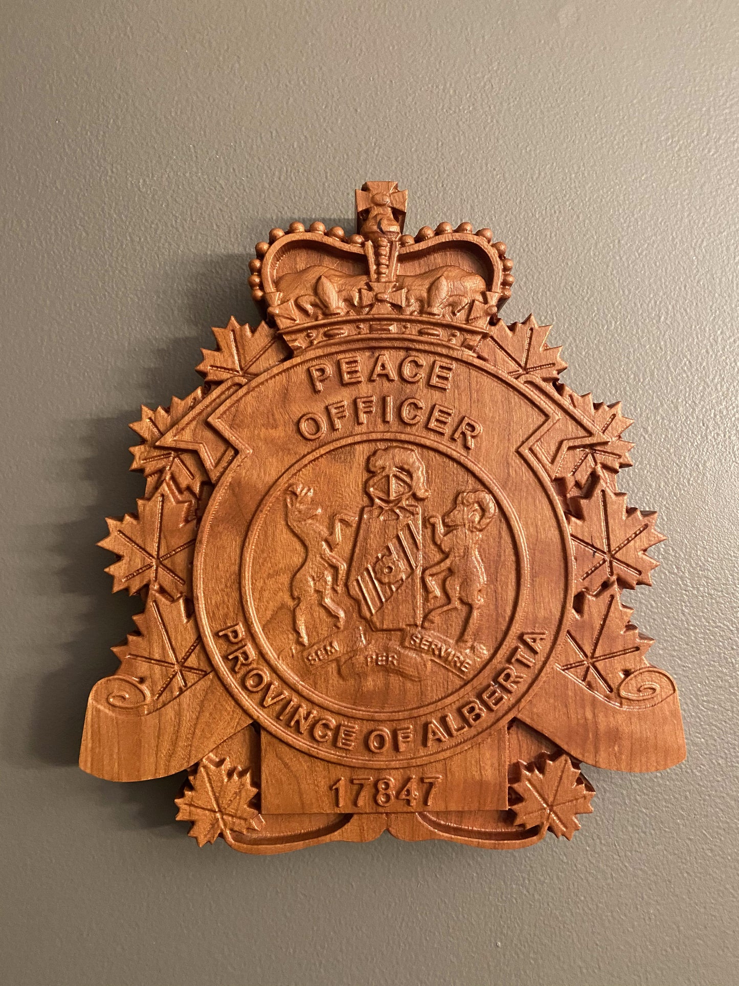 Alberta Community Peace Officer Wooden Badge