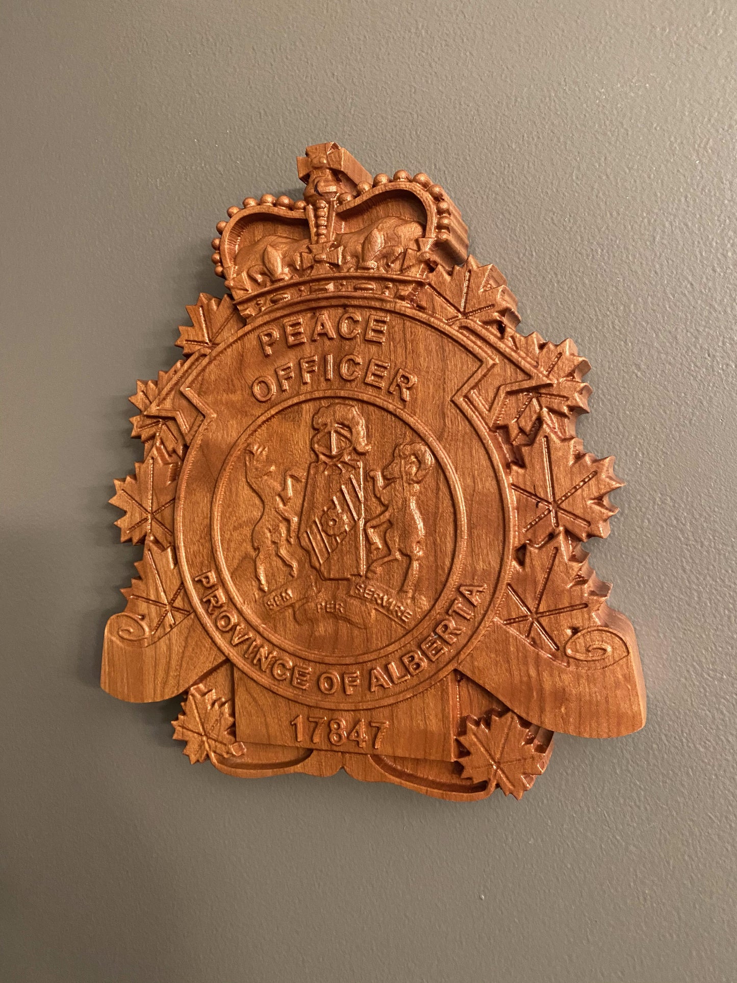 Alberta Community Peace Officer Wooden Badge