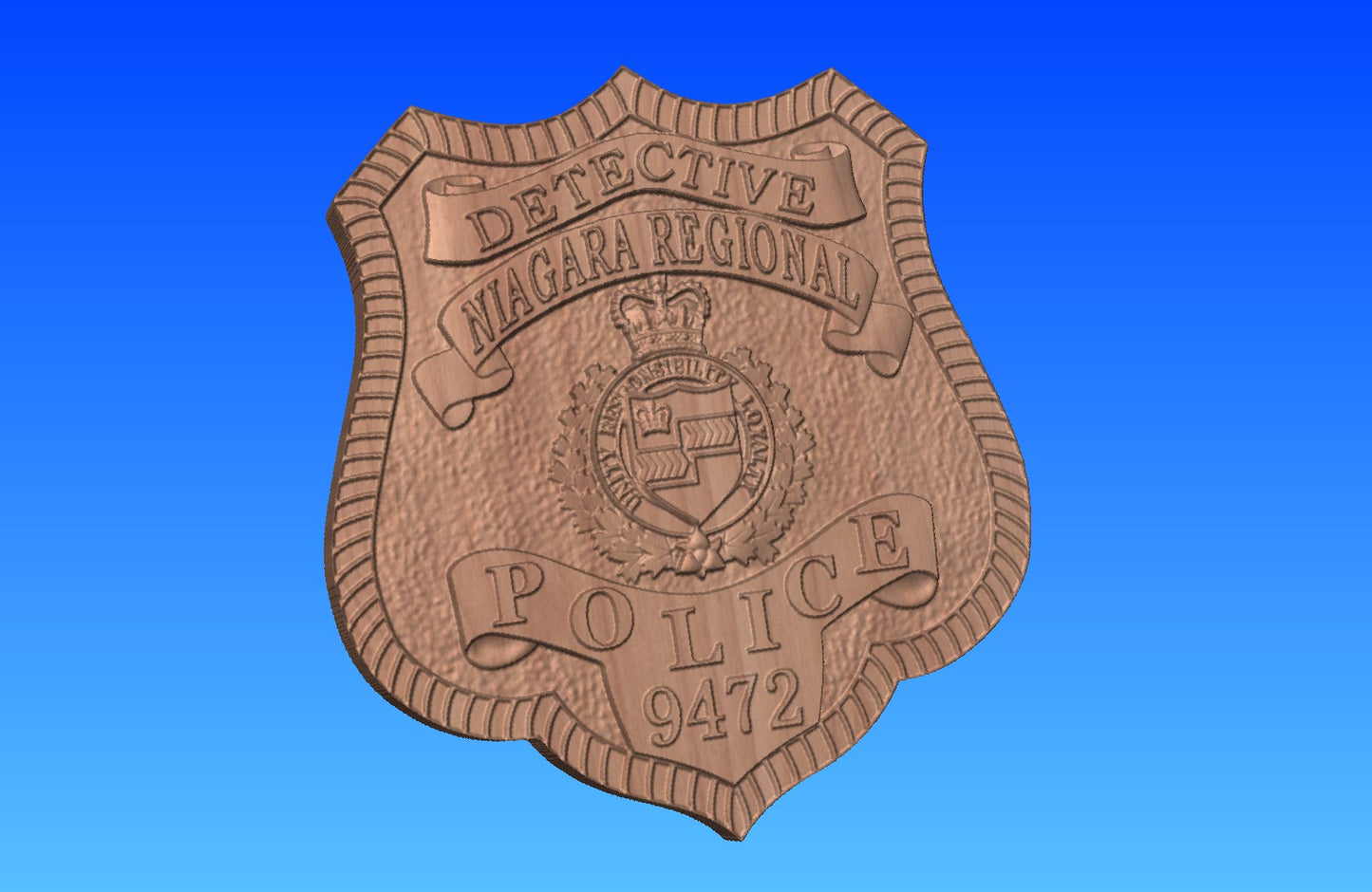 Niagara Regional Police Wooden Badge