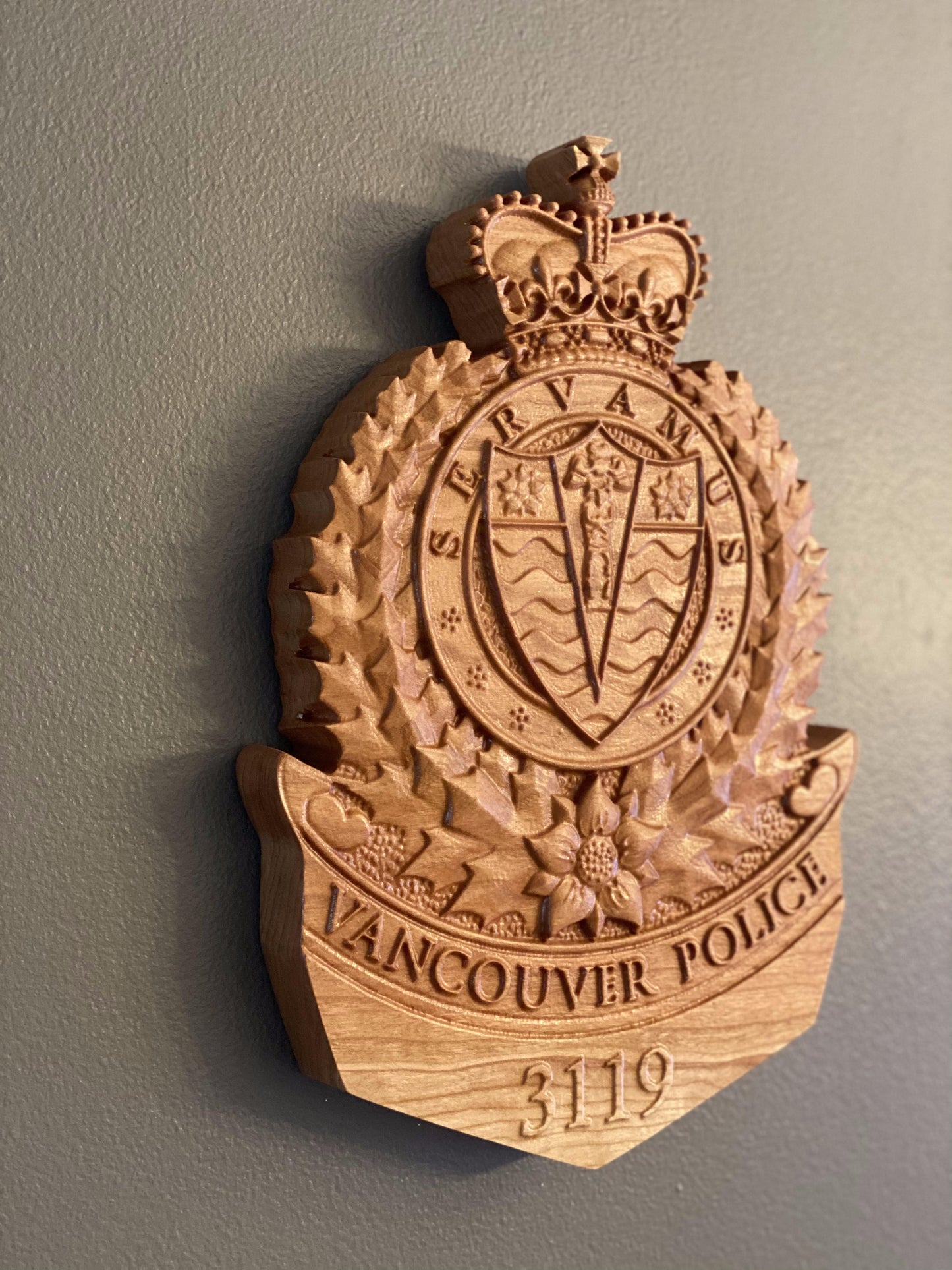 Vancouver Police Wooden Badge