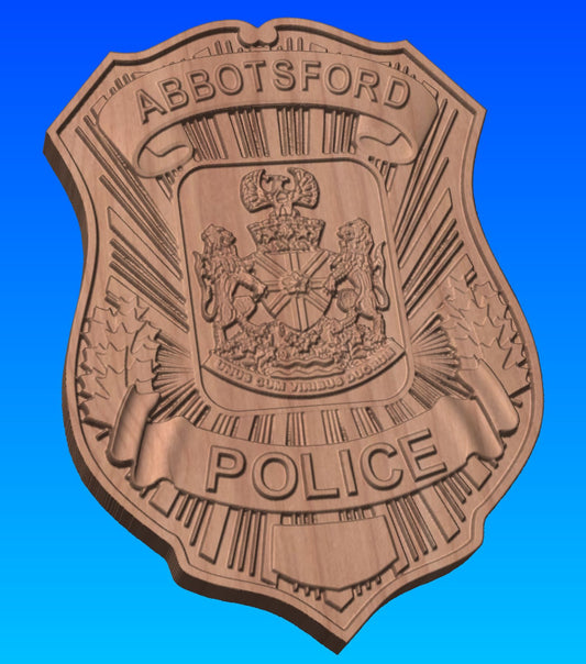 Abbotsford Police Wooden Badge