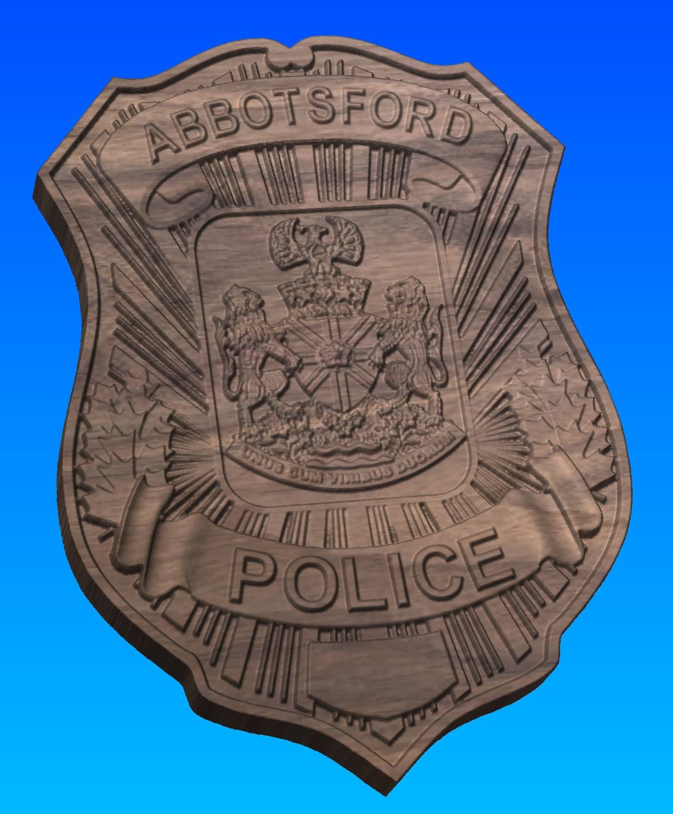 Abbotsford Police Wooden Badge