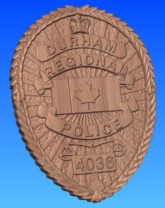 Durham Regional Police Wooden Badge