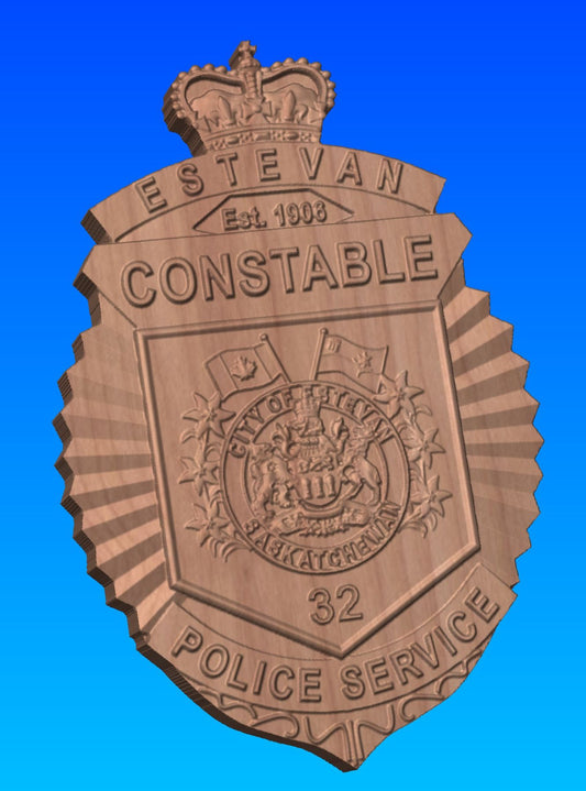 Estevan Police Wooden Badge