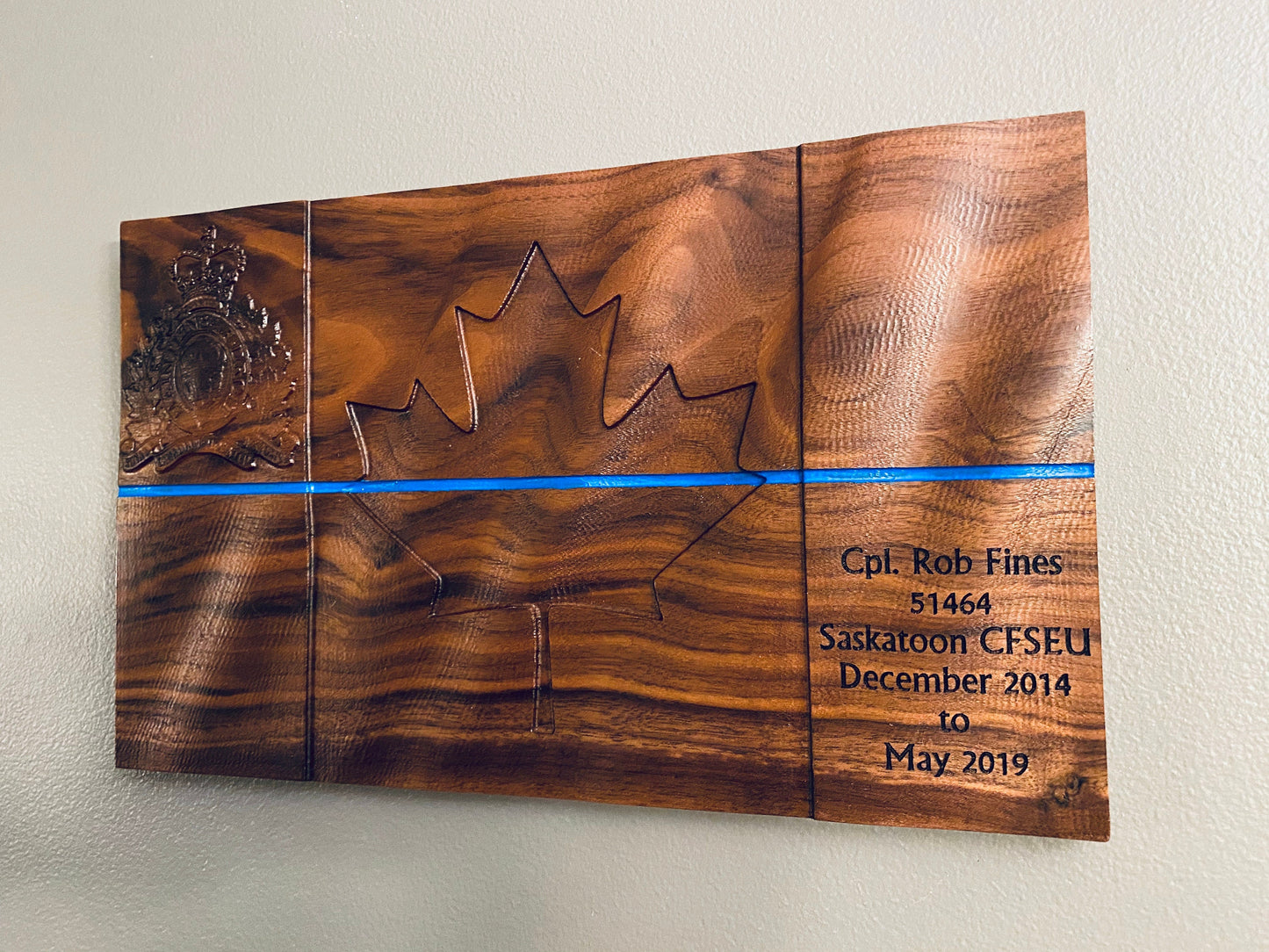 RCMP Canadian Flag Plaque
