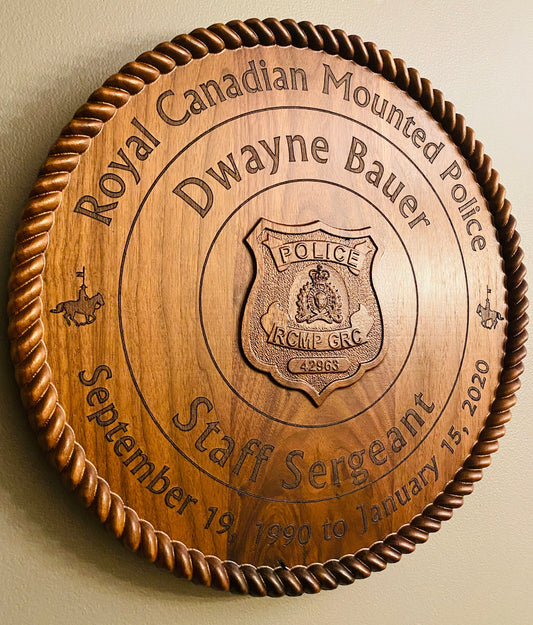 RCMP Retirement Plaque