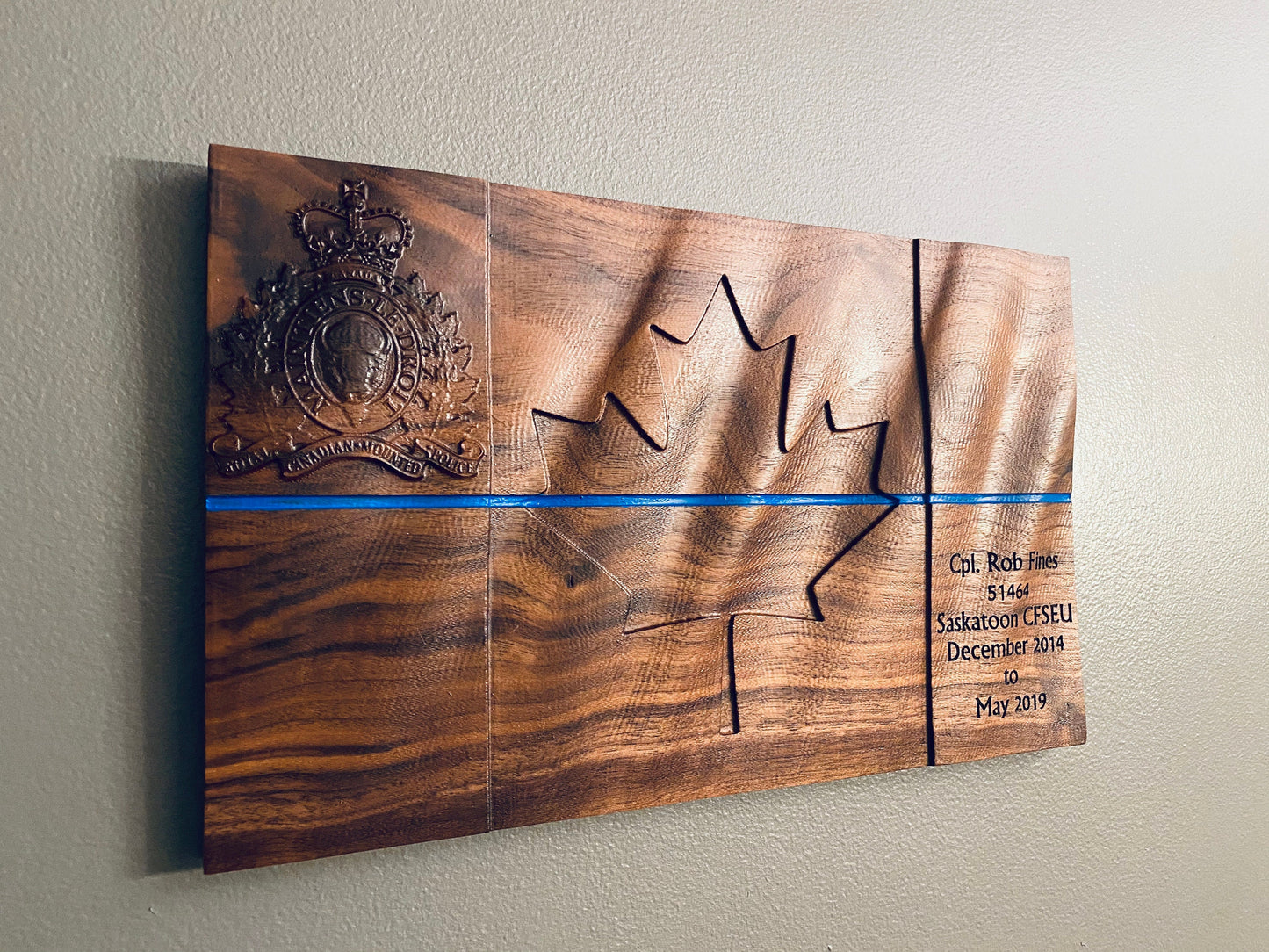 RCMP Canadian Flag Plaque