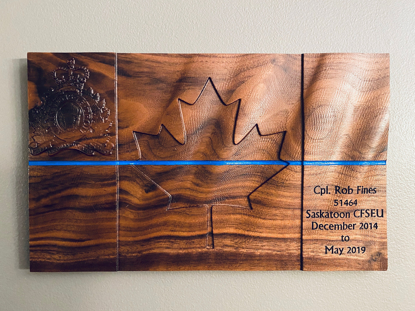 RCMP Canadian Flag Plaque