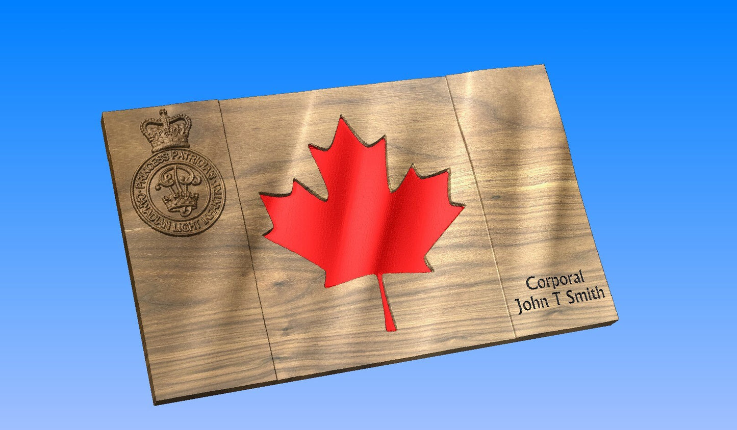 Canadian Armed Forces Walnut Flag