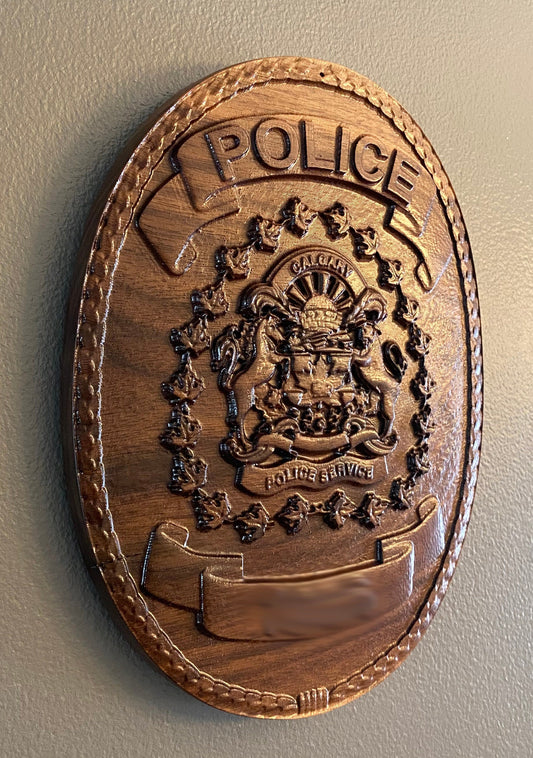 Calgary Police Wooden Badge