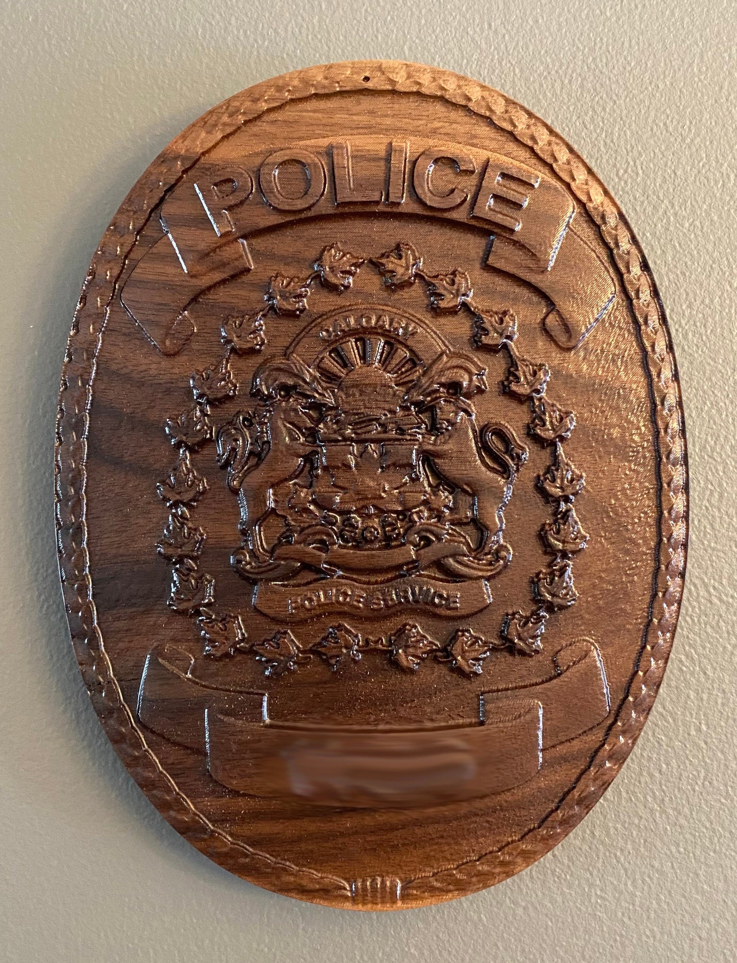 Calgary Police Wooden Badge