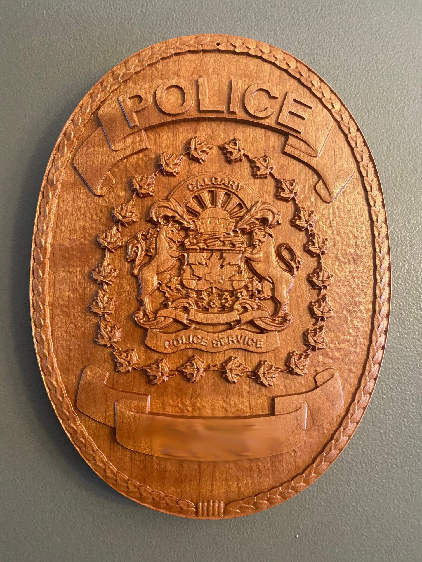 Calgary Police Wooden Badge