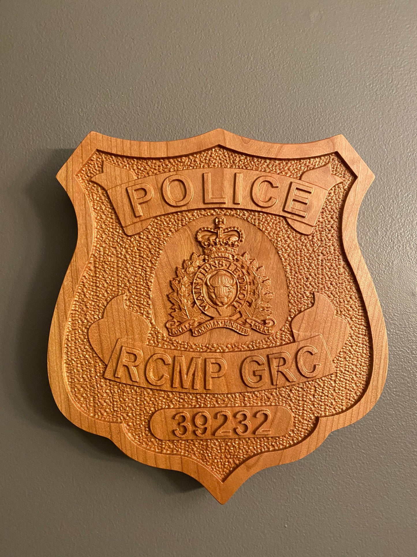 RCMP Wooden Badge