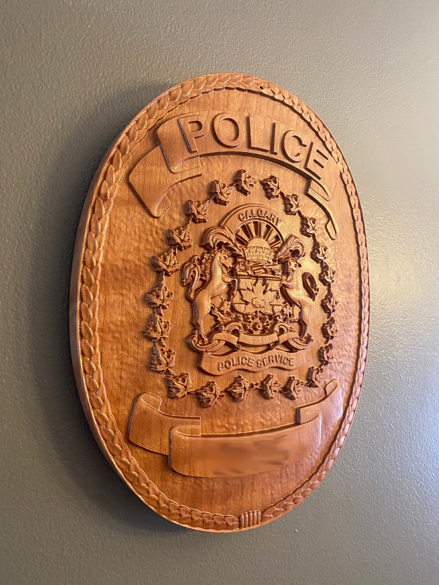 Calgary Police Wooden Badge