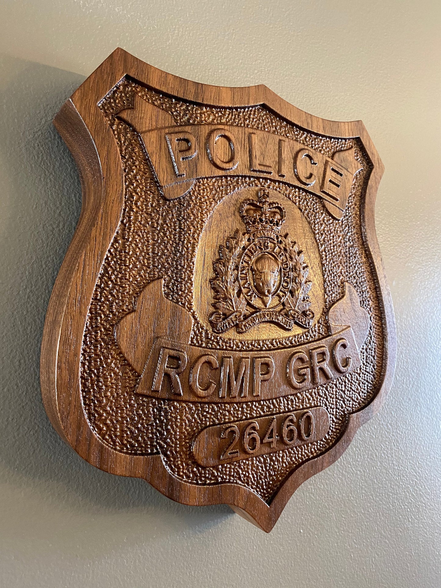 RCMP Wooden Badge