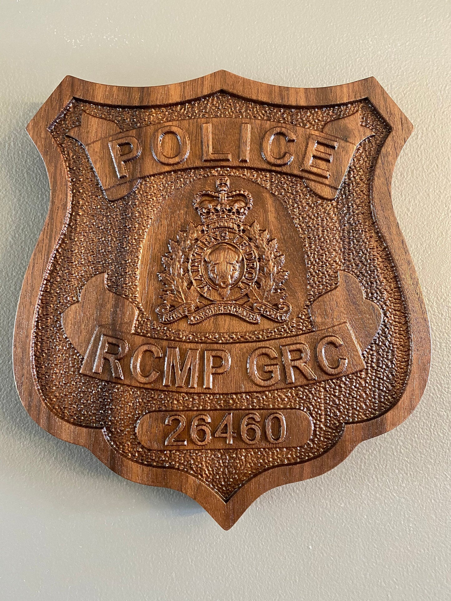 RCMP Wooden Badge