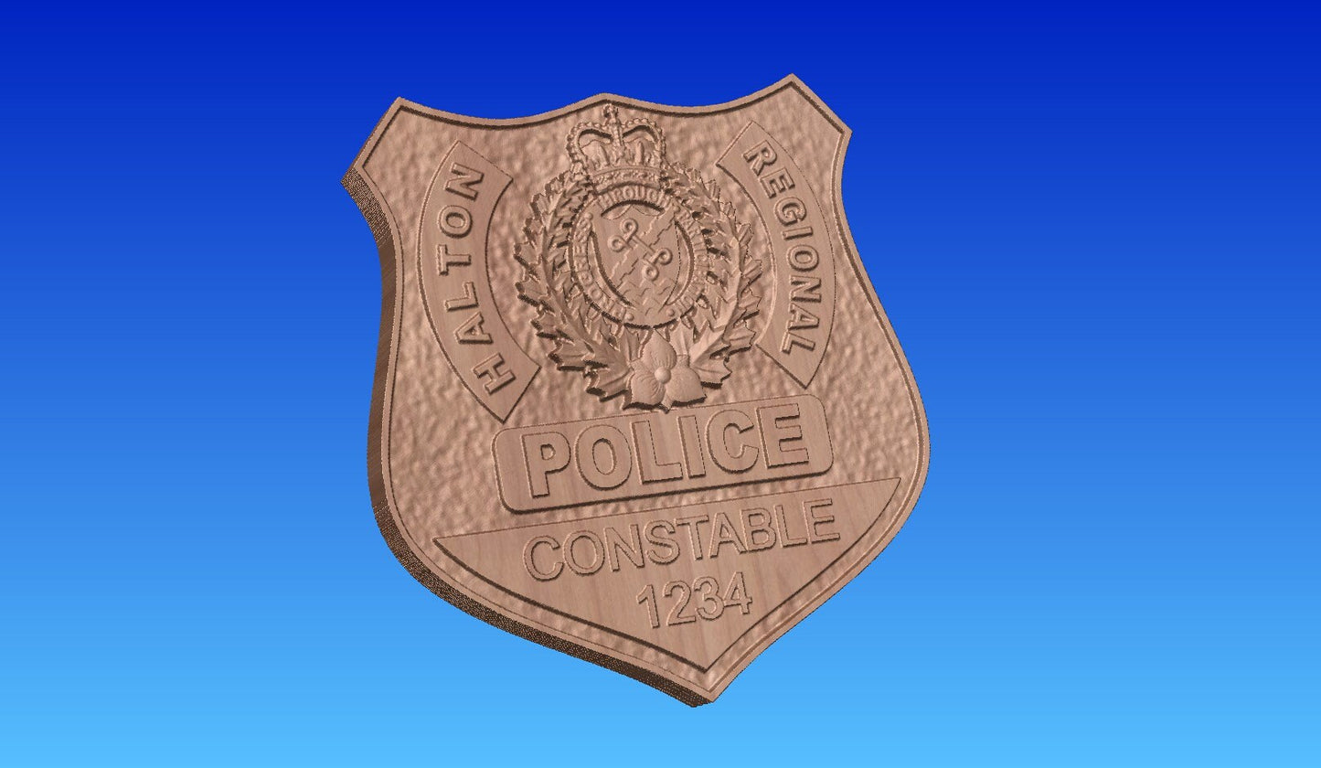 Halton Regional Police Wooden Badge
