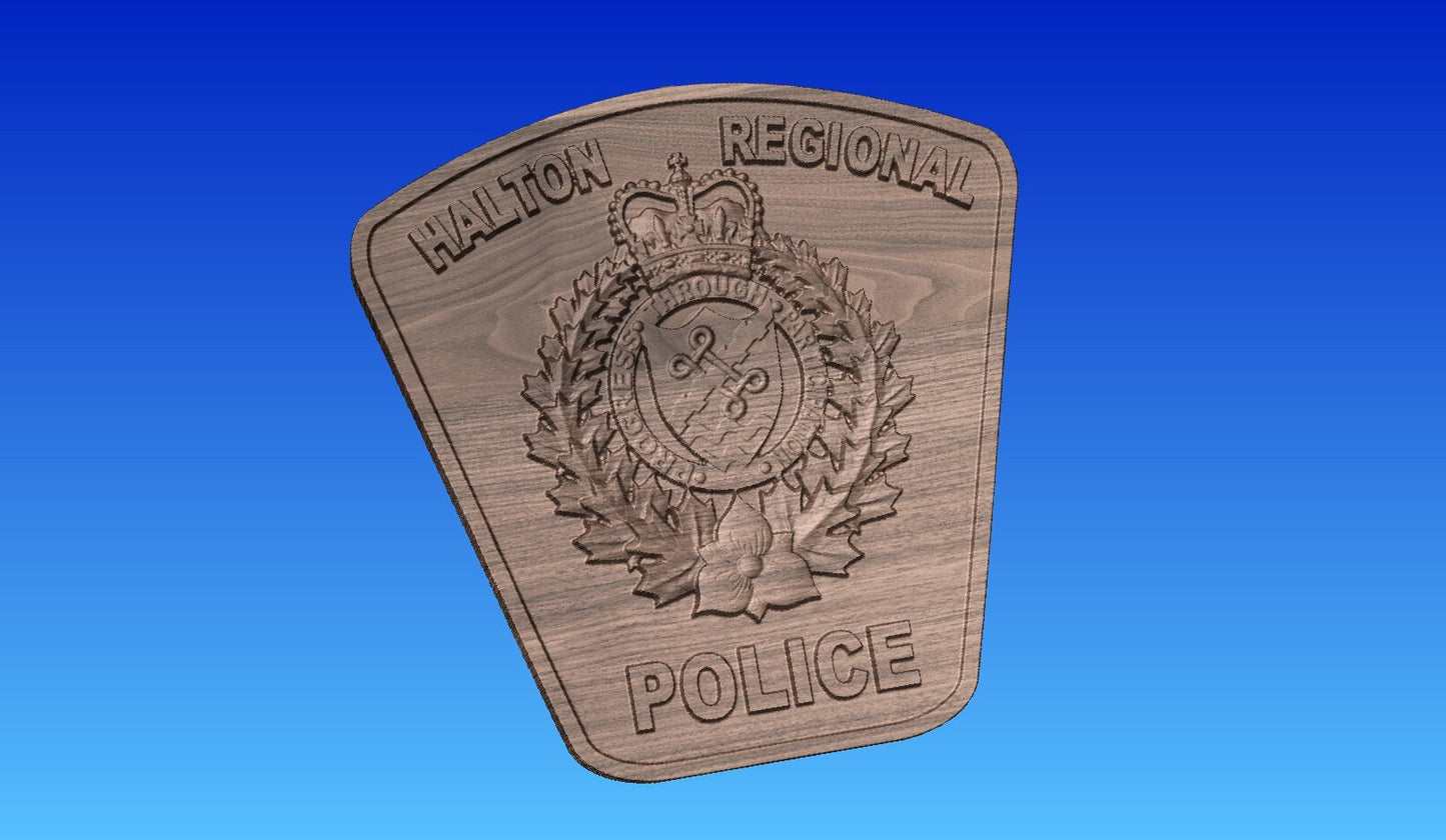 Halton Regional Police Wooden Badge