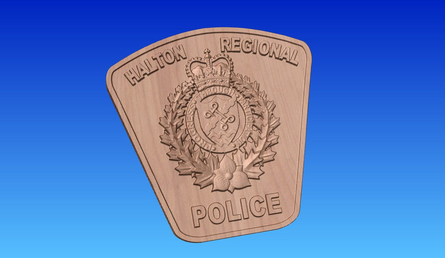 Halton Regional Police Wooden Badge