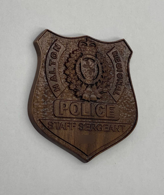 Halton Regional Police Wooden Badge