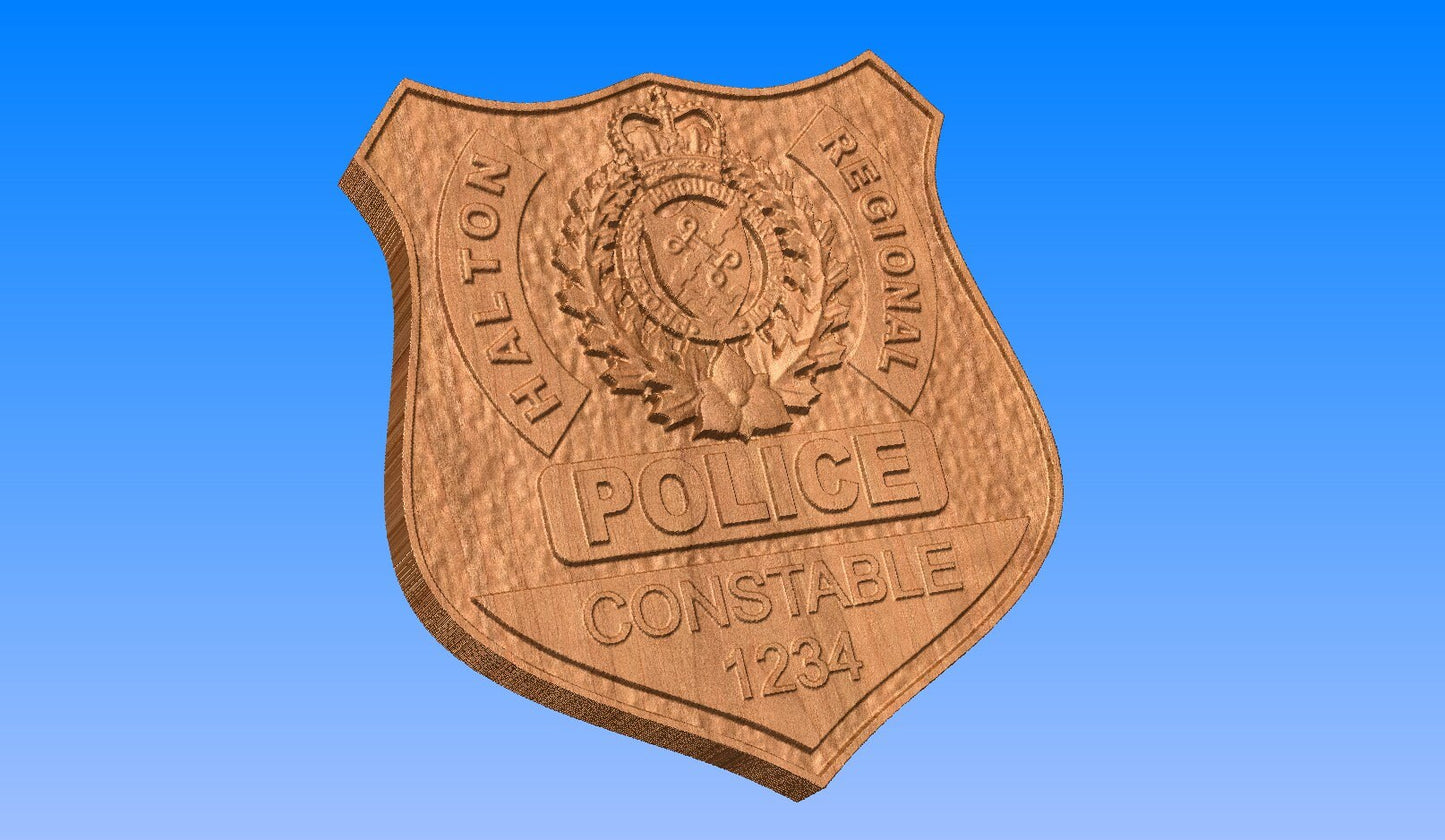 Halton Regional Police Wooden Badge