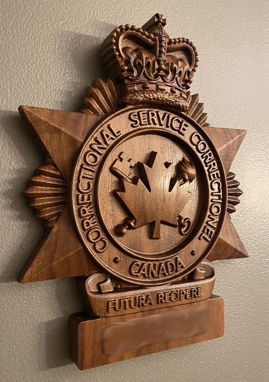 Correctional Service of Canada Wooden Badge