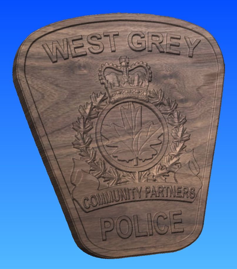 West Grey Police Wooden Badge