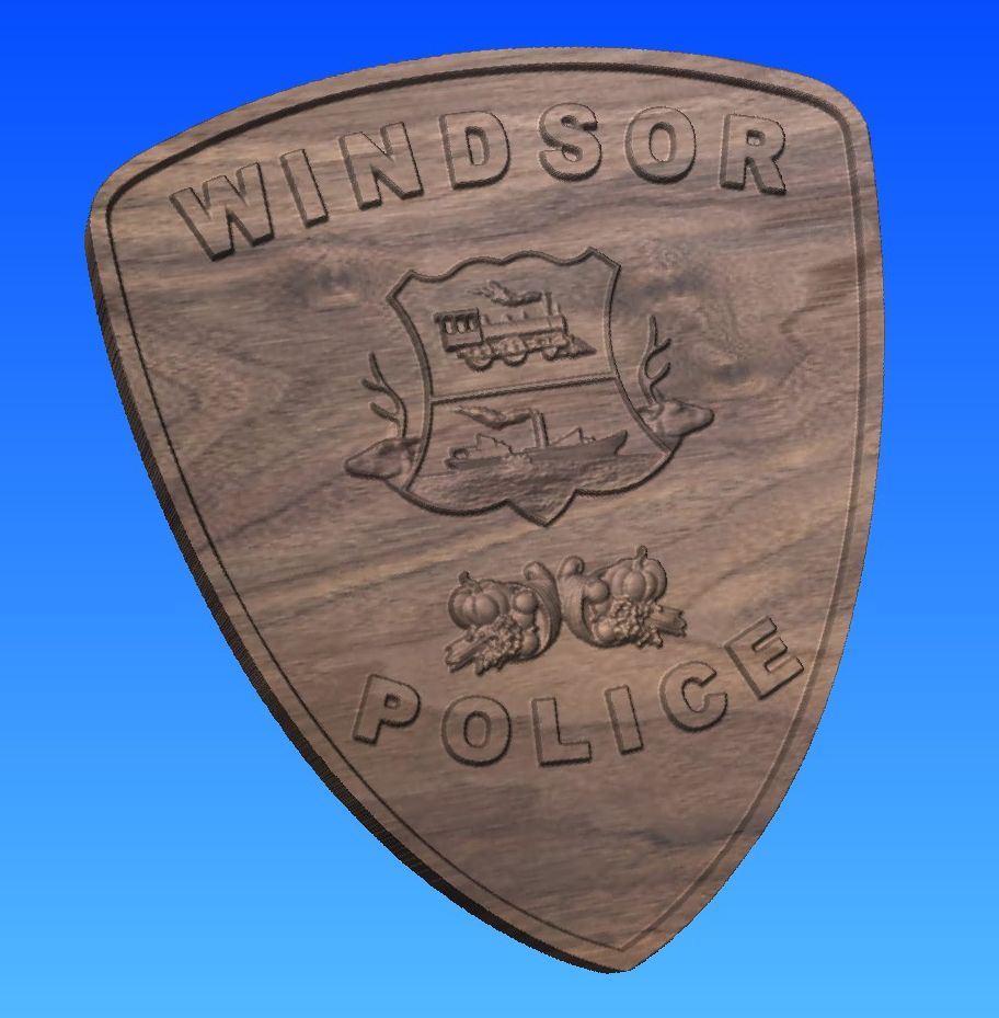 Windsor Police Wooden Badge