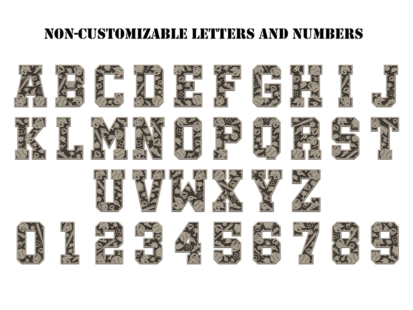 Baseball Numbers and Letters