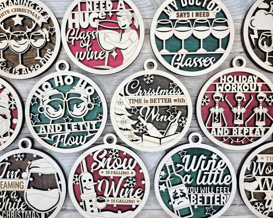 Funny Wine Lover Ornaments