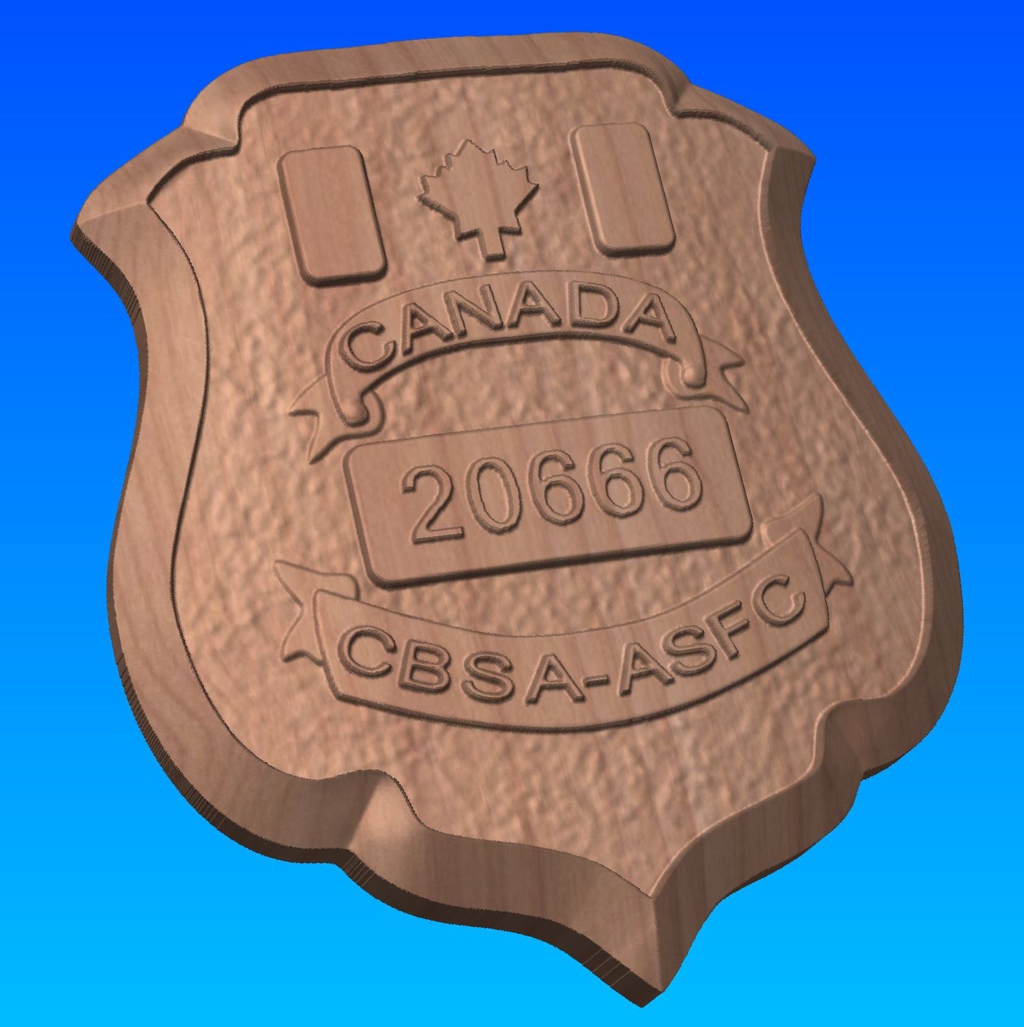 CBSA Wooden Badge – End of the Grain Woodwork