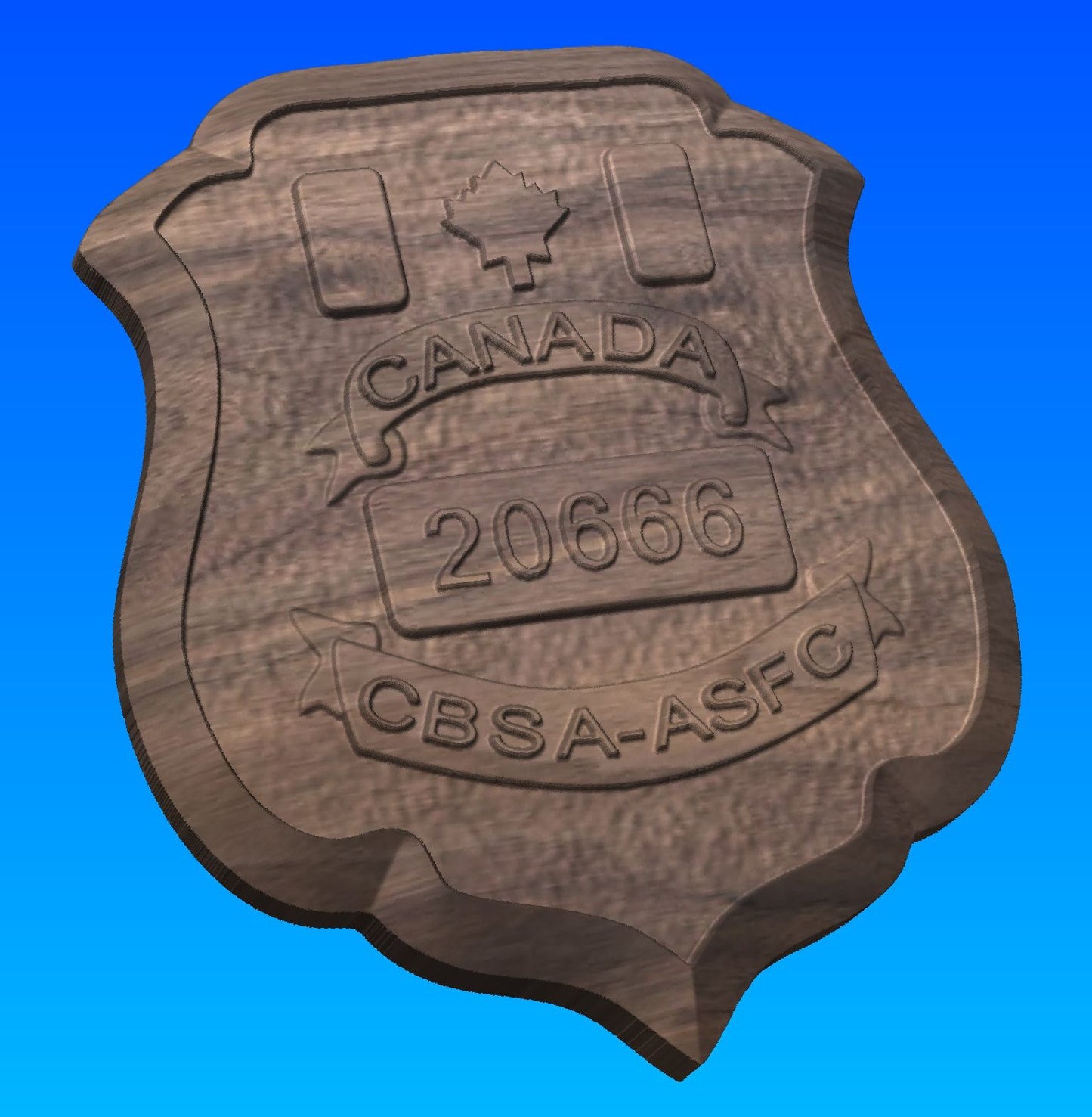 CBSA Wooden Badge – End of the Grain Woodwork