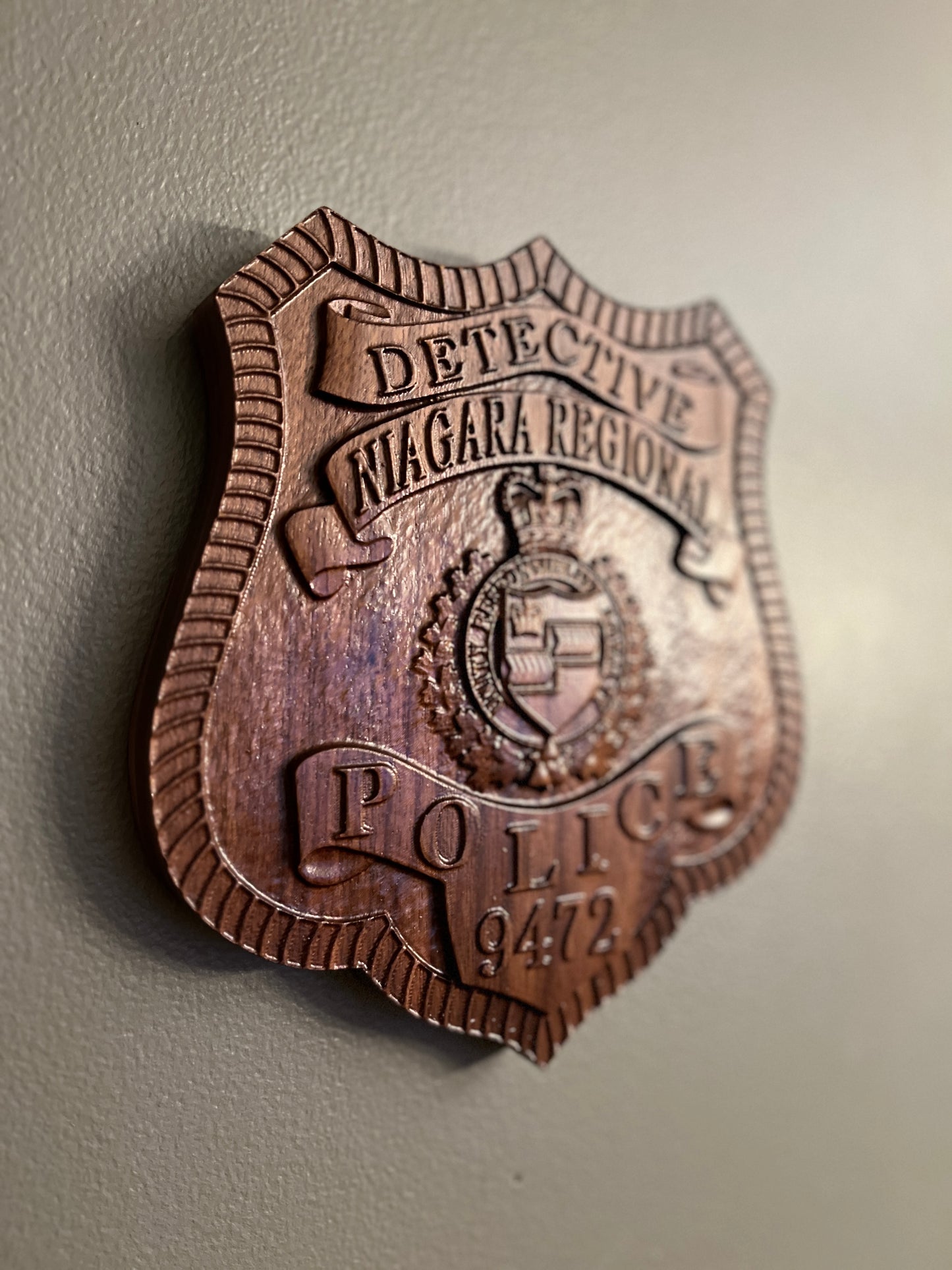 Niagara Regional Police Wooden Badge