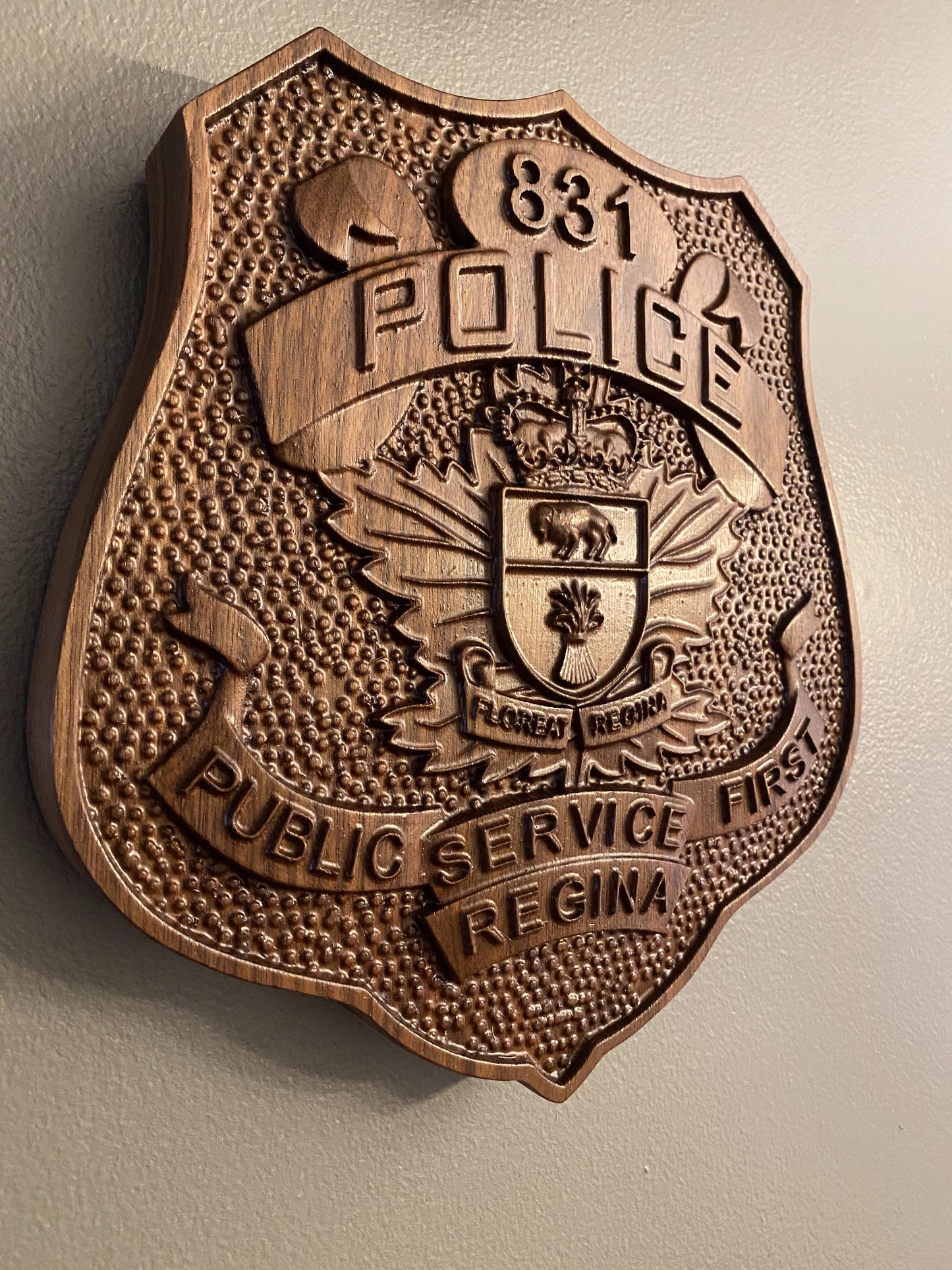 Regina Police Wooden Badge